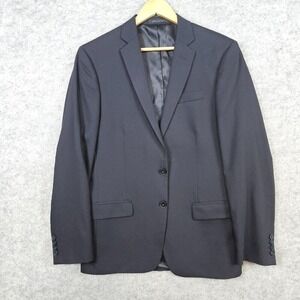Calvin Klein Men's Blazer‎ Black Slim Fit Size 40R Uncut 100% Wool Preppy Church